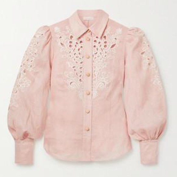 Zimmermann Freja Broderie Anglaise-Trimmed Linen Blouse & Shorts Set Sz Zimm 2 - Picture 9 of 16